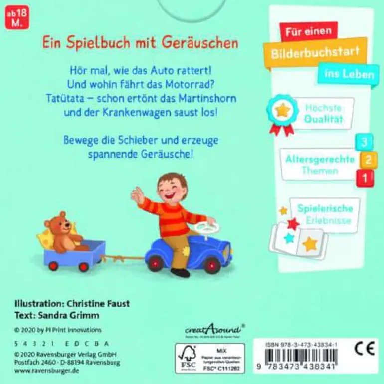 Ravensburger 43834 Hör mal hin! Was fährt denn da? | Teddy Toys Kinderwelt