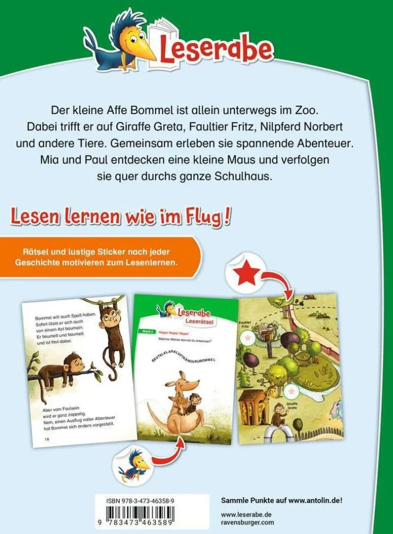 Ravensburger 46358 Leserabe - Sonderausgaben: Lustige Tiergeschic | Teddy Toys Kinderwelt