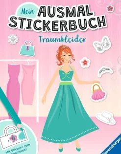 Ravensburger 41629 Mein Ausmalstickerbuch: Traumkleider Kreativit | Teddy Toys Kinderwelt