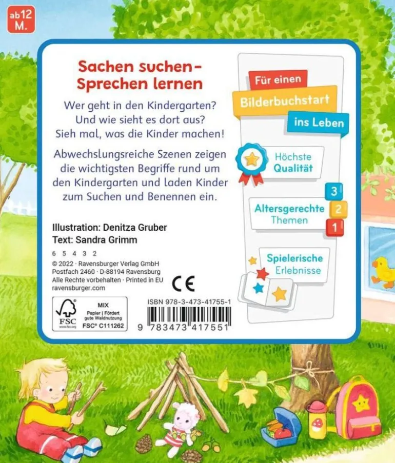 Ravensburger 41755 Mein erstes Sachen suchen: Mein Kindergarten P | Teddy Toys Kinderwelt