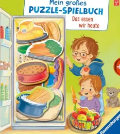 Ravensburger 41894 Mein großes Puzzle-Spielbuch: Das essen wir he | Teddy Toys Kinderwelt