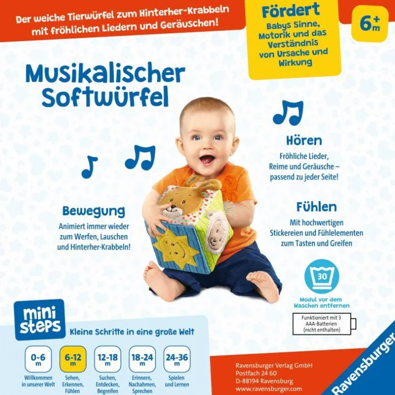 Ravensburger® - Musikalischer Softwürfel | Teddy Toys Kinderwelt