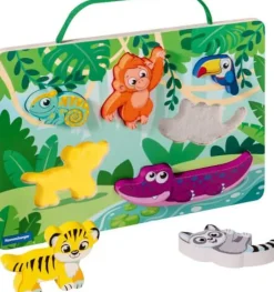 Ravensburger 4872 play+ Magnetisches Holz-Fühl-Puzzle: Dschungel | Teddy Toys Kinderwelt