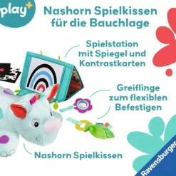 Ravensburger 4866 play+ Nashorn Spielkissen (für die Bauchlage) | Teddy Toys Kinderwelt