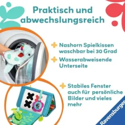 Ravensburger 4866 play+ Nashorn Spielkissen (für die Bauchlage) | Teddy Toys Kinderwelt