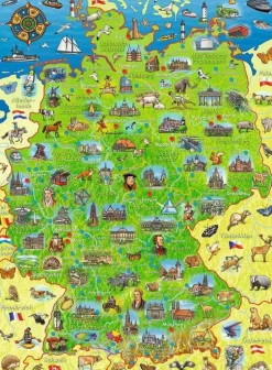 Ravensburger 13337 Puzzle Bunte Deutschlandkarte 200 Teile | Teddy Toys Kinderwelt