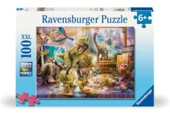 Ravensburger 12000863 Puzzle Dinos im Kinderzimmer 100 Teile XXL | Teddy Toys Kinderwelt