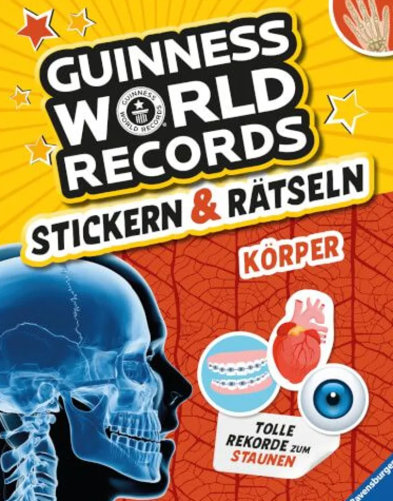 Ravensburger® Bücher - Guinness World Records Stickern & Rätseln, Körper | Teddy Toys Kinderwelt