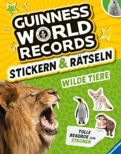 Ravensburger® Bücher - Guinness World Records Stickern & Rätseln, Wilde Tiere | Teddy Toys Kinderwelt