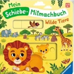 Ravensburger® Bücher - Mein Schiebe-Mitmachbuch Wilde Tiere | Teddy Toys Kinderwelt