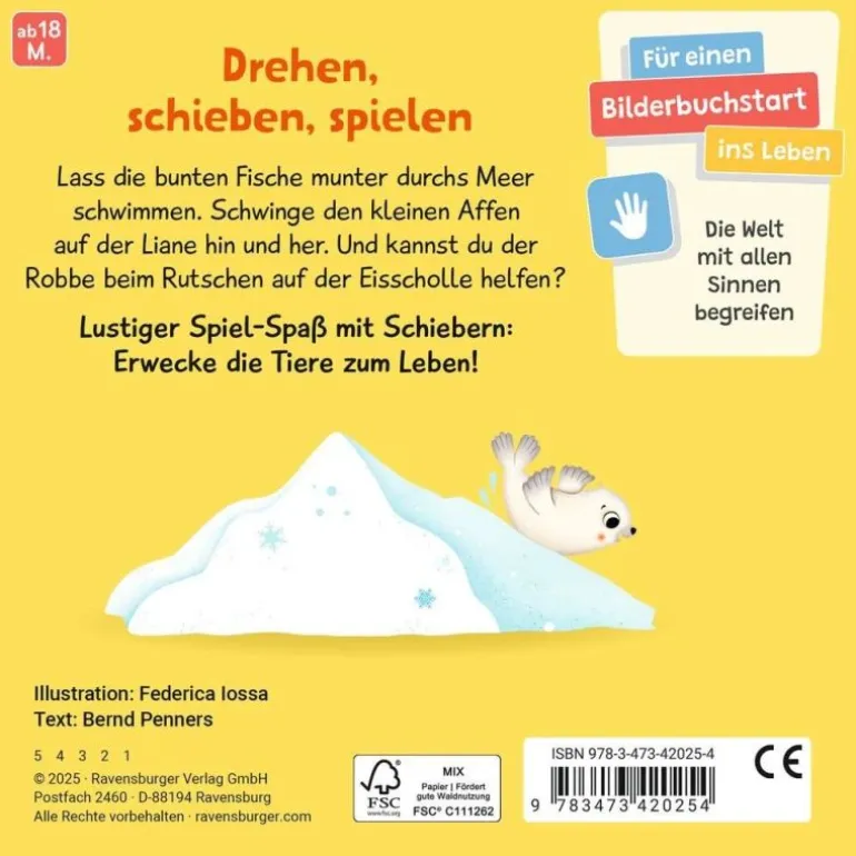 Ravensburger® Bücher - Mein Schiebe-Mitmachbuch Wilde Tiere | Teddy Toys Kinderwelt