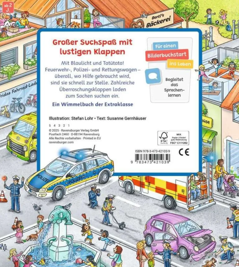 Ravensburger® Bücher - Mein Sachen Suchen Wimmelbuch Fahrzeuge Im Einsatz | Teddy Toys Kinderwelt