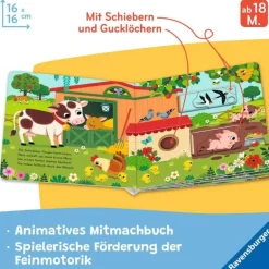 Ravensburger® Bücher - Mein Schiebe-Mitmachbuch Lieblingstiere | Teddy Toys Kinderwelt