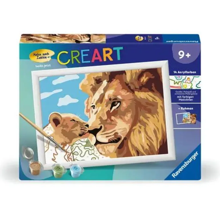 Ravensburger CreArt - Malen nach Zahlen 23995 - Löwe mit Baby - a | Teddy Toys Kinderwelt