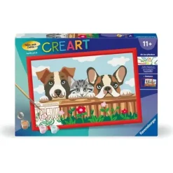 Ravensburger CreArt - Malen nach Zahlen 23855 - Katzen und Hunde | Teddy Toys Kinderwelt
