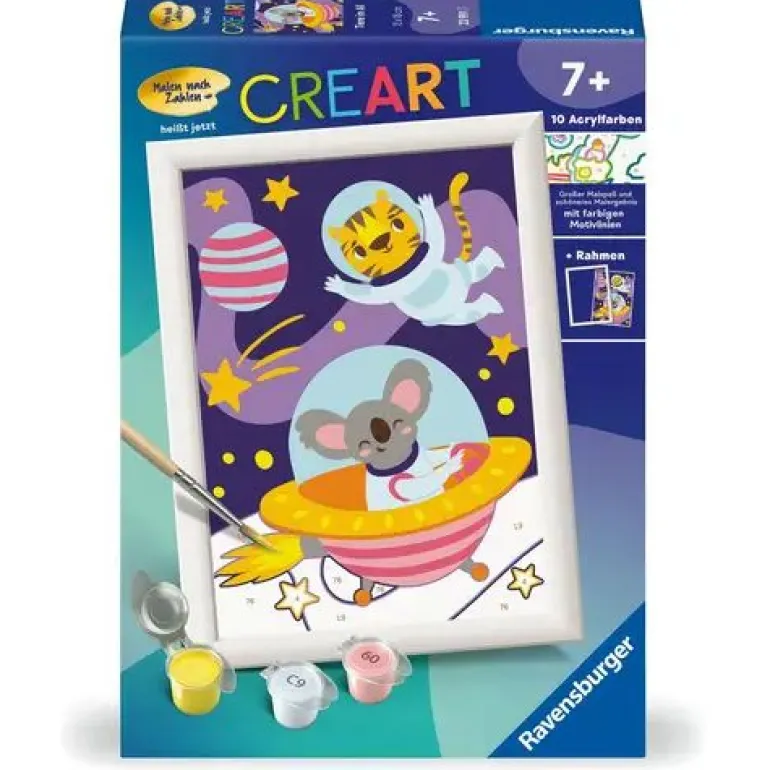 Ravensburger CreArt - Malen nach Zahlen 23991 - Tiere im All - ab | Teddy Toys Kinderwelt