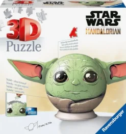 Ravensburger 3D Puzzle 11556 - Puzzle-Ball Grogu mit Ohren - 72 T | Teddy Toys Kinderwelt