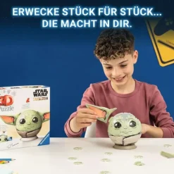 Ravensburger 3D Puzzle 11556 - Puzzle-Ball Grogu mit Ohren - 72 T | Teddy Toys Kinderwelt