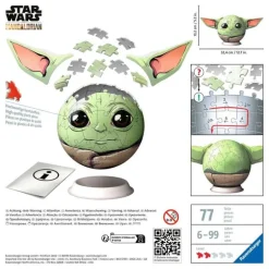 Ravensburger 3D Puzzle 11556 - Puzzle-Ball Grogu mit Ohren - 72 T | Teddy Toys Kinderwelt