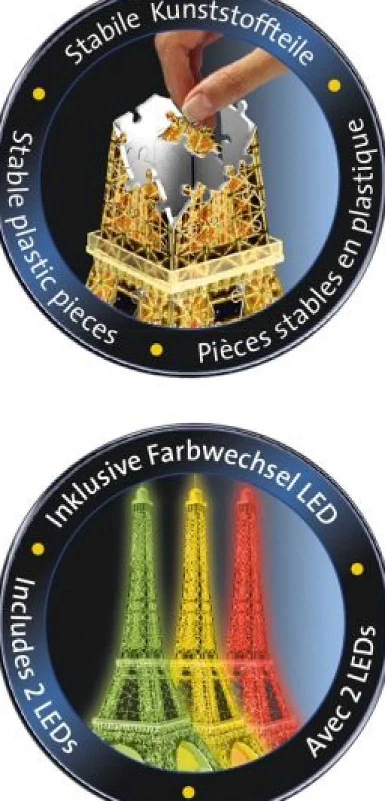 Ravensburger® 3D Puzzle - Eiffelturm Night Edition, 216 Teile | Teddy Toys Kinderwelt