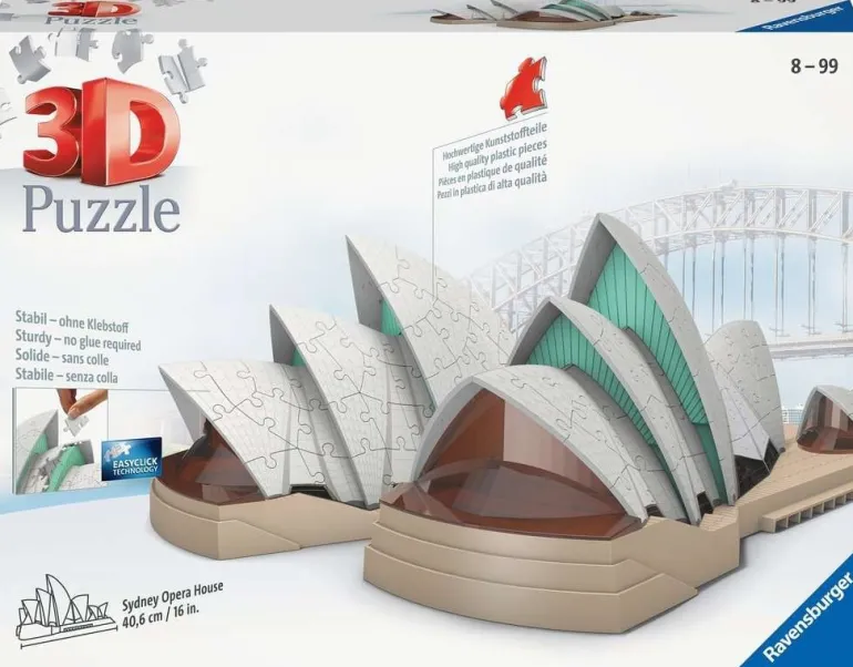Ravensburger® 3D Puzzle - Opernhaus Sydney, 216 Teile | Teddy Toys Kinderwelt