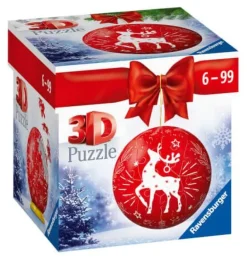 Ravensburger 3D Puzzle-Ball Weihnachtskugel Rentier 11495 – 54 Te | Teddy Toys Kinderwelt