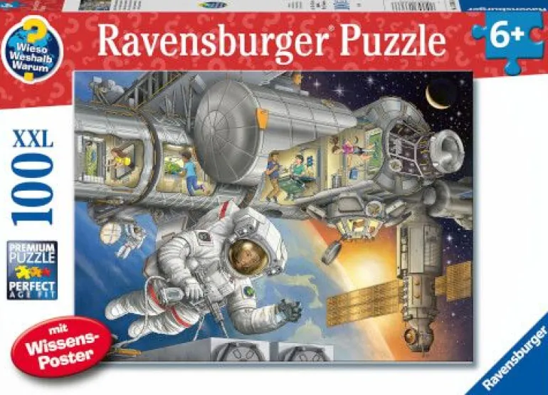 Ravensburger Kinderpuzzle 13366 - Auf der Weltraumstation - Wieso | Teddy Toys Kinderwelt