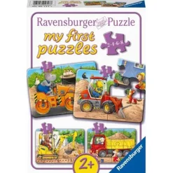 Ravensburger Kinderpuzzle - 05717 Tiere auf der Baustelle - 2,4,6 | Teddy Toys Kinderwelt