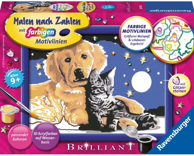 Ravensburger® Malen nach Zahlen - Funkelnder Sternenhimmel | Teddy Toys Kinderwelt