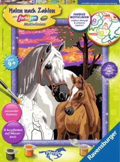 Ravensburger? Malen nach Zahlen - Pferde im Sonnenuntergang | Teddy Toys Kinderwelt