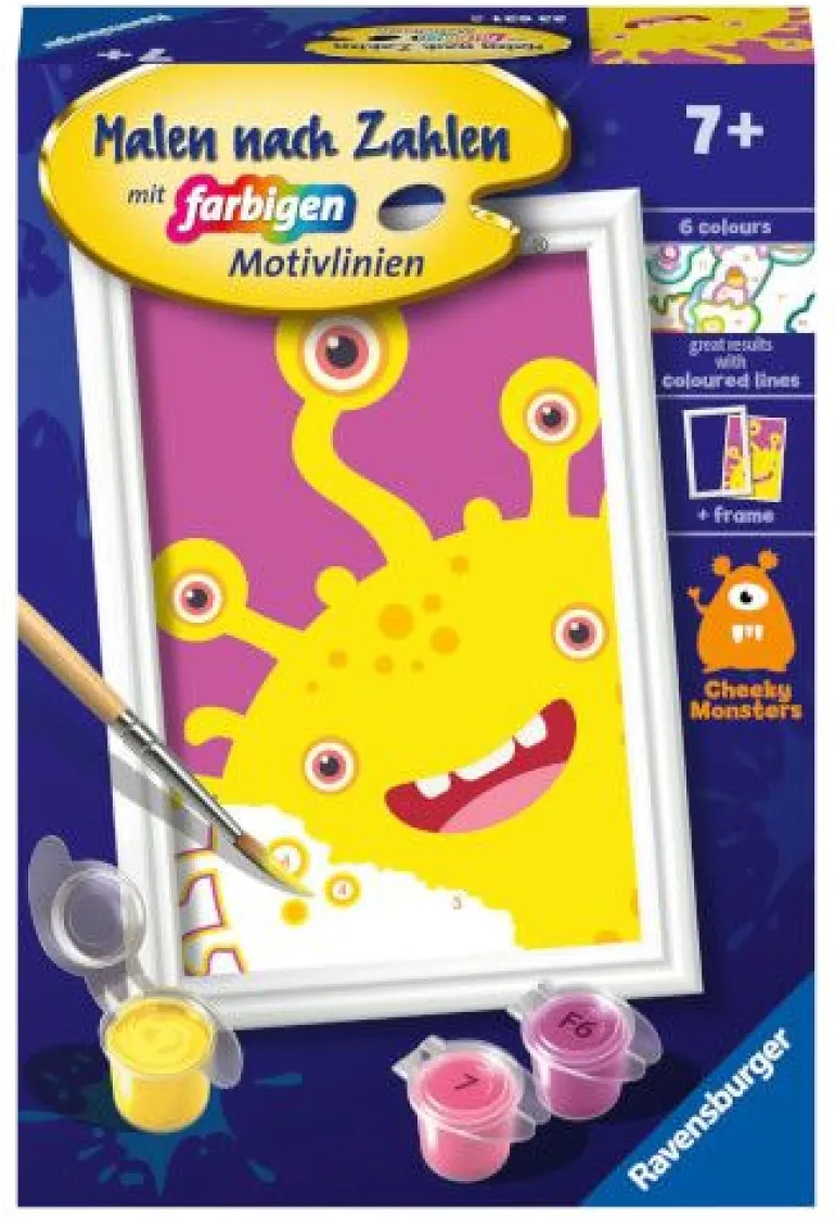 Ravensburger Malen nach Zahlen 23631 - Gelbes Monster - Kinder ab | Teddy Toys Kinderwelt