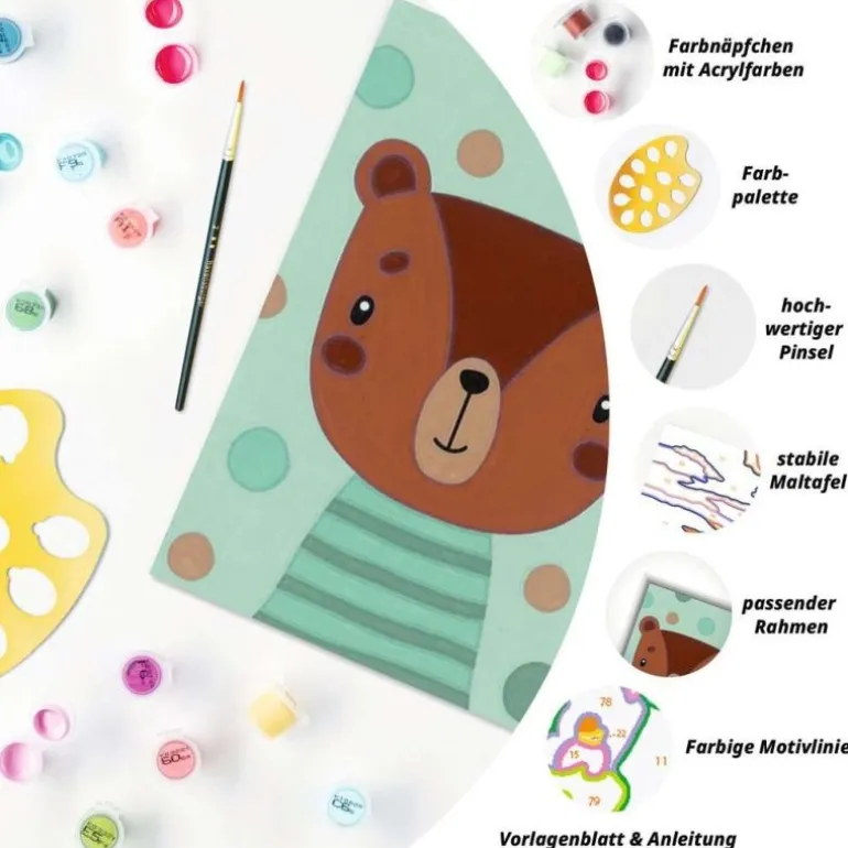 Ravensburger Malen nach Zahlen 20287 - Knuffiger Bär – Kinder ab | Teddy Toys Kinderwelt