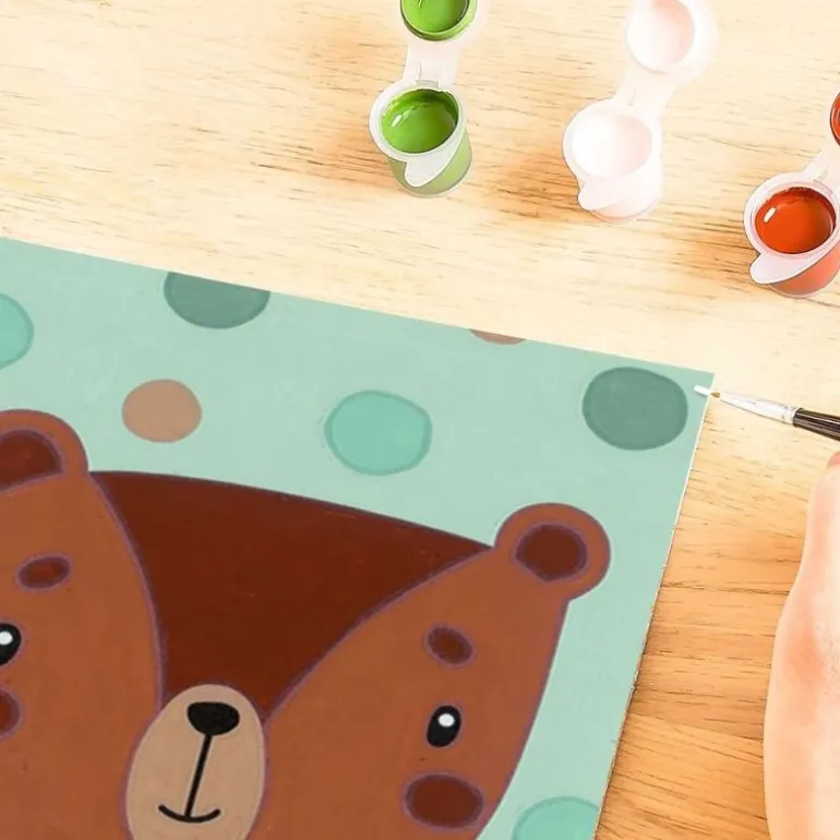 Ravensburger Malen nach Zahlen 20287 - Knuffiger Bär – Kinder ab | Teddy Toys Kinderwelt