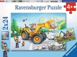 Ravensburger? Puzzle - Bagger und Waldtraktor, 2x24 Teile | Teddy Toys Kinderwelt