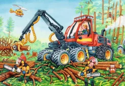 Ravensburger? Puzzle - Bagger und Waldtraktor, 2x24 Teile | Teddy Toys Kinderwelt