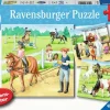 Ravensburger® Puzzle - Ein Tag auf dem Reiterhof, 3x49 Teile | Teddy Toys Kinderwelt