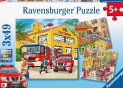 Ravensburger® Puzzle - Feuerwehreinsatz, 3x49 Teile | bis 50 Teile | Puzzle | Spielzeug | Teddy Toys Kinderwelt