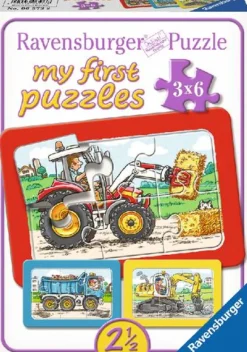 Ravensburger® Puzzle - My First Puzzle Bagger, Traktor & Kipplader | Teddy Toys Kinderwelt