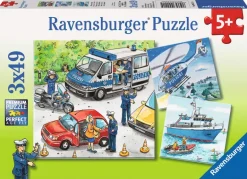 Ravensburger? Puzzle - Polizeieinsatz, 3x49 Teile | Teddy Toys Kinderwelt