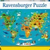 Ravensburger® Puzzle XXL - Tierische Weltkarte, 150 Teile | Teddy Toys Kinderwelt