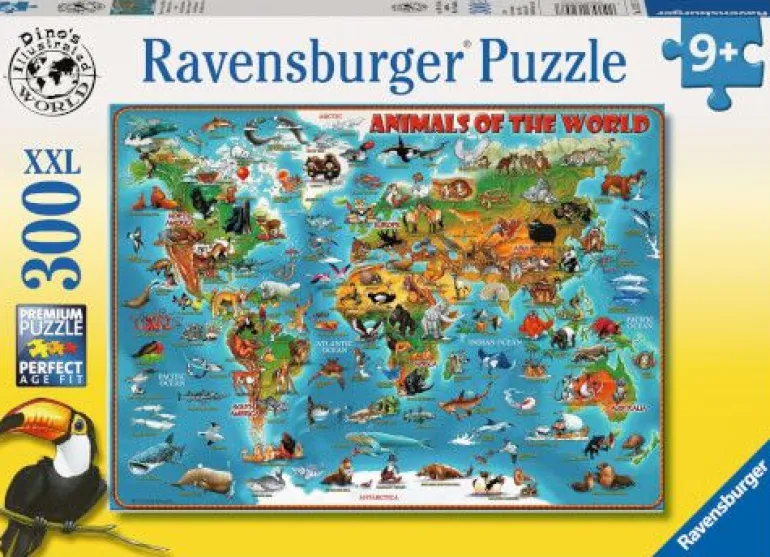 Ravensburger® Puzzle XXL - Tiere rund um die Welt, 300 Teile | Teddy Toys Kinderwelt