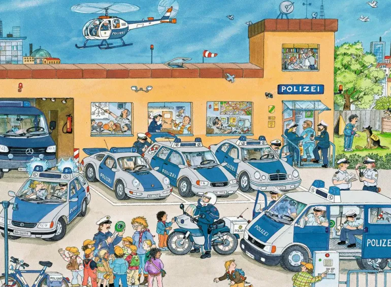 Ravensburger® Puzzle XXL - Polizeirevier, 100 Teile | Teddy Toys Kinderwelt