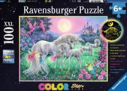 Ravensburger® Puzzle XXL Color - Einhörner im Mondschein, 100 Teile | Teddy Toys Kinderwelt