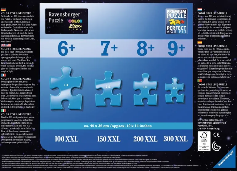 Ravensburger® Puzzle XXL Color - Einhörner im Mondschein, 100 Teile | Teddy Toys Kinderwelt