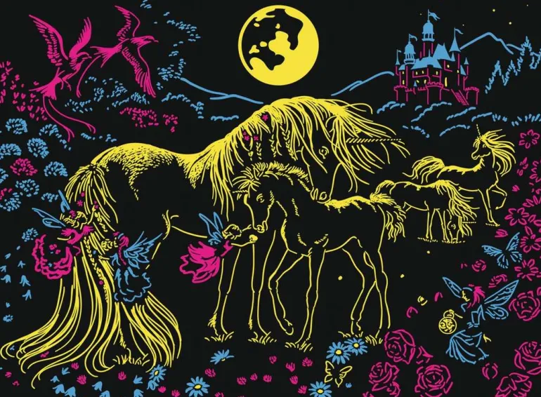 Ravensburger® Puzzle XXL Color - Einhörner im Mondschein, 100 Teile | Teddy Toys Kinderwelt