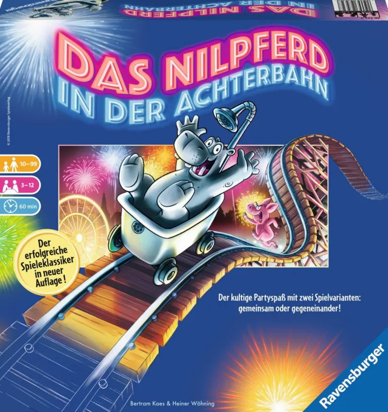 Ravensburger® Spiele - Das Nilpferd in der Achterbahn | Partyspiele | Spiele | Spielzeug | Teddy Toys Kinderwelt