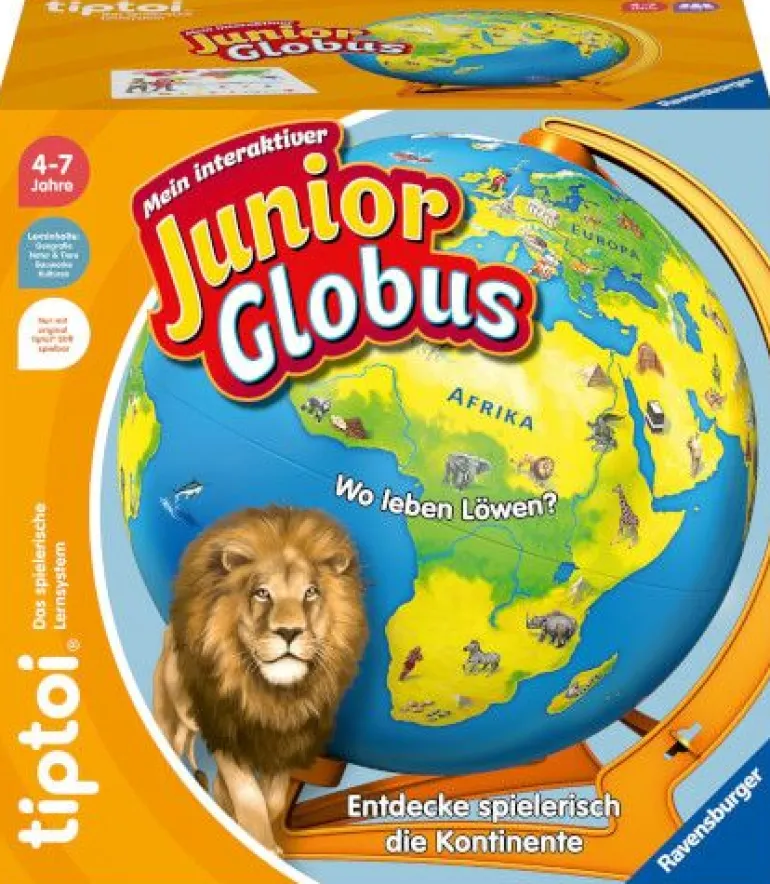 Ravensburger® tiptoi® - Mein interaktiver Junior Globus | Teddy Toys Kinderwelt