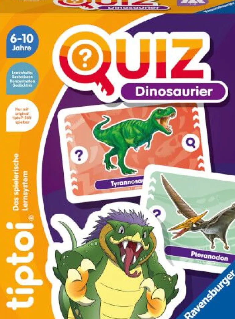 Ravensburger tiptoi 00165 Quiz Dinosaurier, Quizspiel für Kinder | Teddy Toys Kinderwelt