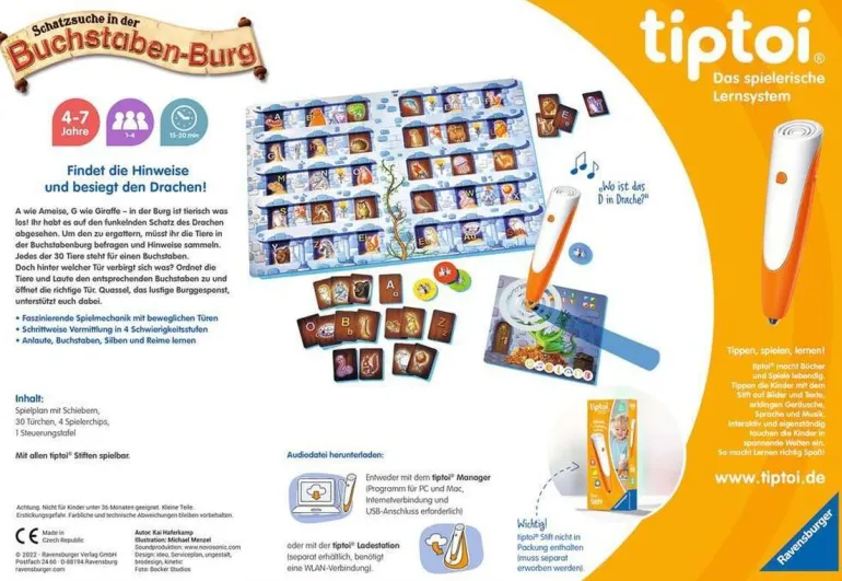 Ravensburger tiptoi 00124 Schatzsuche in der Buchstabenburg, Spie | Teddy Toys Kinderwelt