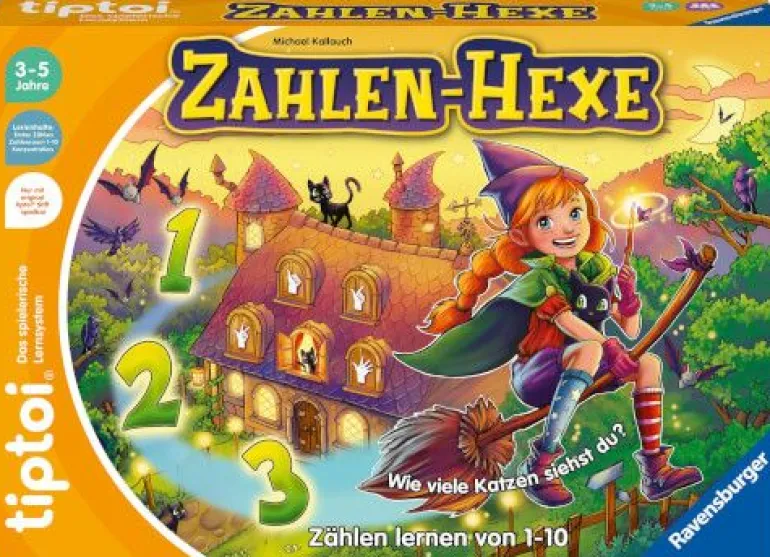 Ravensburger® tiptoi® - Zahlen-Hexe, Zählen lernen | Teddy Toys Kinderwelt